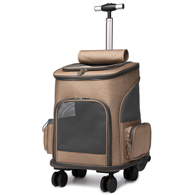 TrackMyBuddy™ TravelNest Carrier Khaki Brown