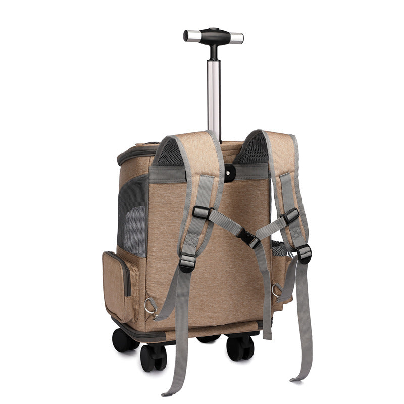 TrackMyBuddy™ TravelNest Carrier Khaki Brown