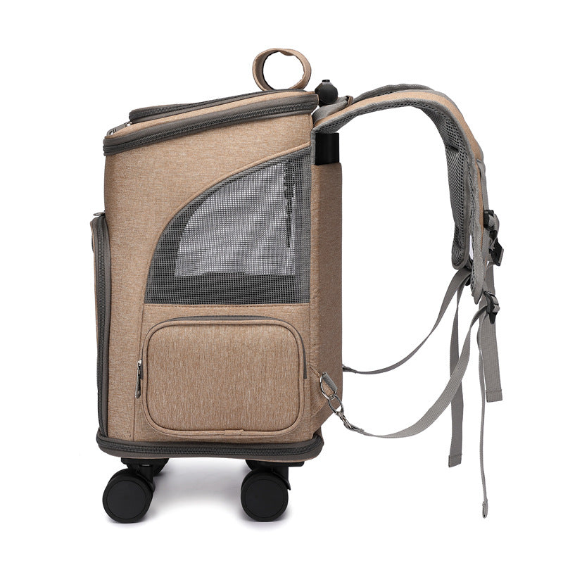 TrackMyBuddy™ TravelNest Carrier Khaki Brown