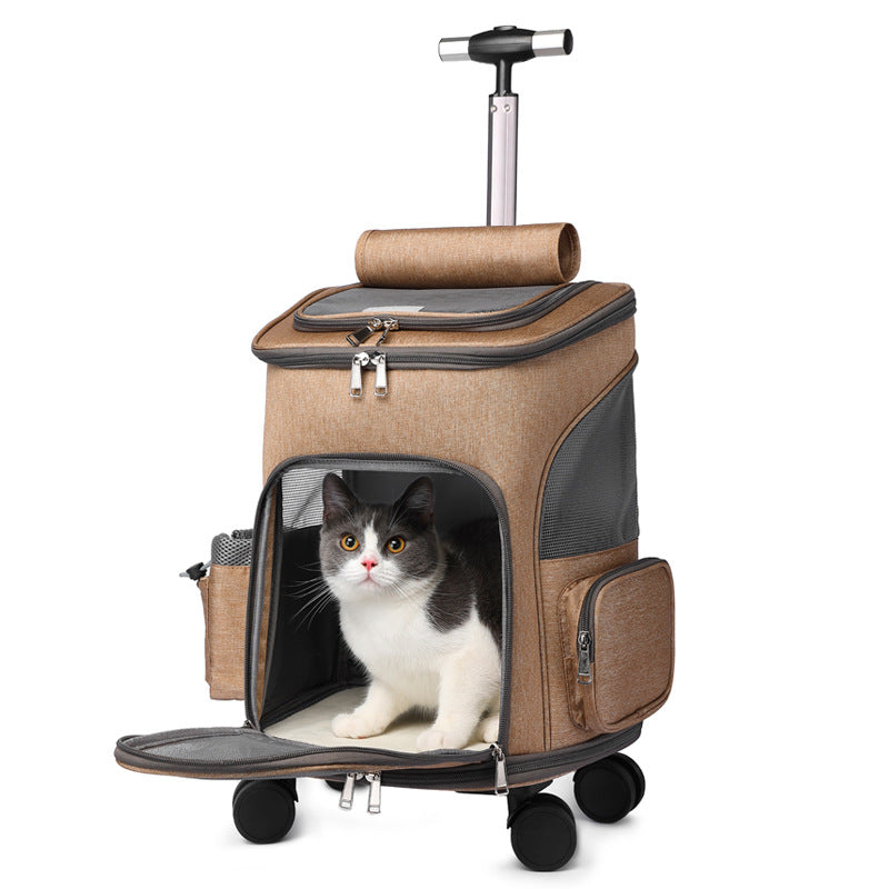 TrackMyBuddy™ TravelNest Carrier Khaki Brown