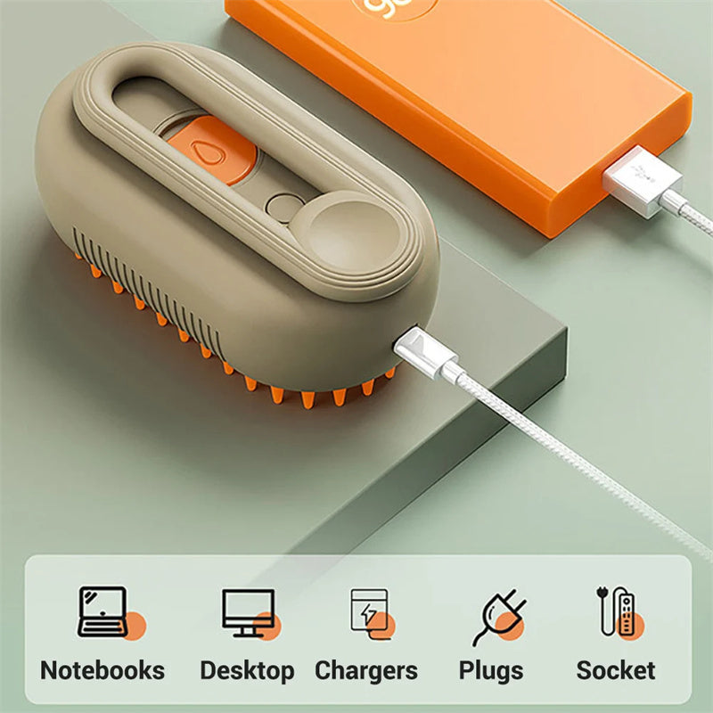 TrackMyBuddy™ GroomPro Steam Brush