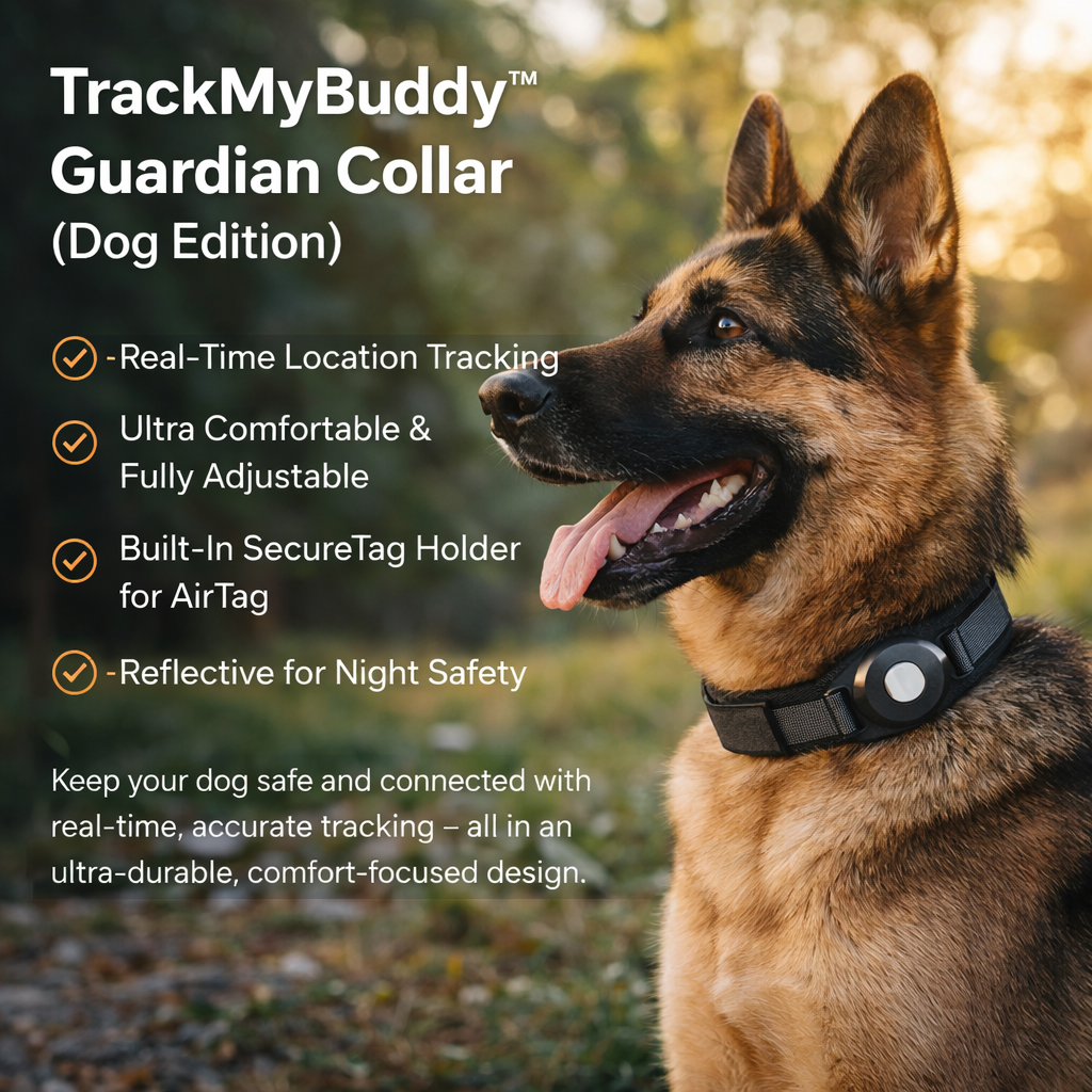 TrackMyBuddy™ Guardian Collar (Dog Edition) Ocean Blue