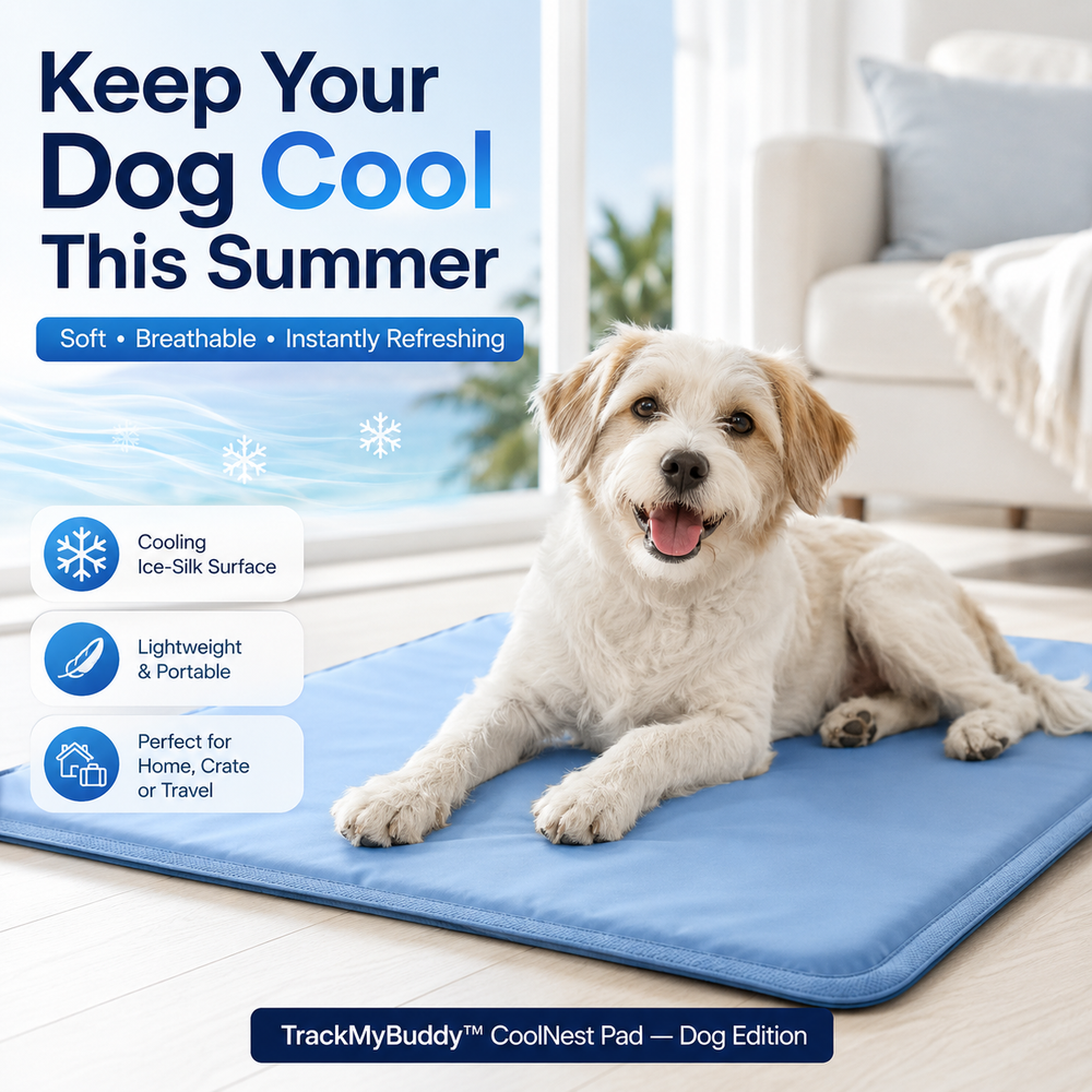 TrackMyBuddy™ CoolNest Pad — Dog Edition
