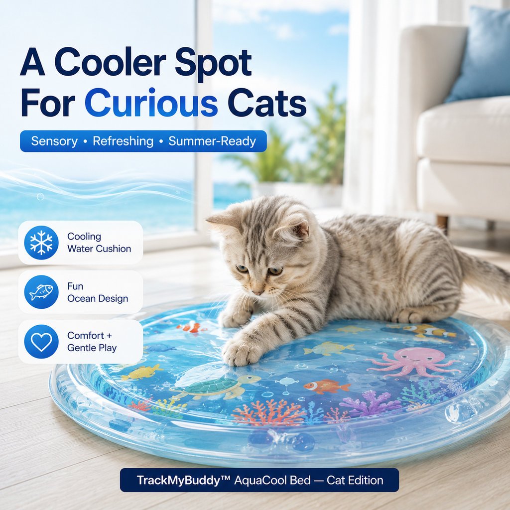 TrackMyBuddy™ CoolNest Pad for Cats | Summer Cooling Mat